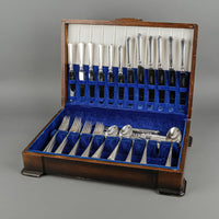 ELKINGTON & CO Trefoil Silverplate Flatware 12 Place Settings Plus Extras