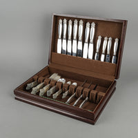 GEORG JENSEN Acanthus Sterling Flatware 70 Pieces