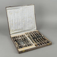 ERCUIS Silver Plate Flatware 10 Place Settings w/Extras - Shell Motif Pattern