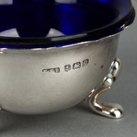 E&B Sterling Silver Salt Cellars with Liners - Set of 2