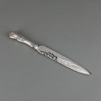 BIRKS Queens Sterling Silver Handle Silverplate Cake Knife