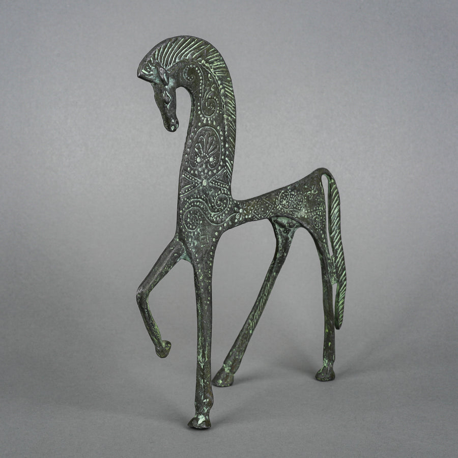 Frederick Weinberg-Style Brass/Bronze Etruscan Horse