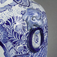 ROYAL DELFT Hand-Painted Windmill/Boat Vase