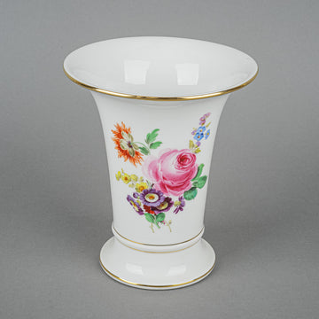 MEISSEN Hand Painted Floral Flare Vase