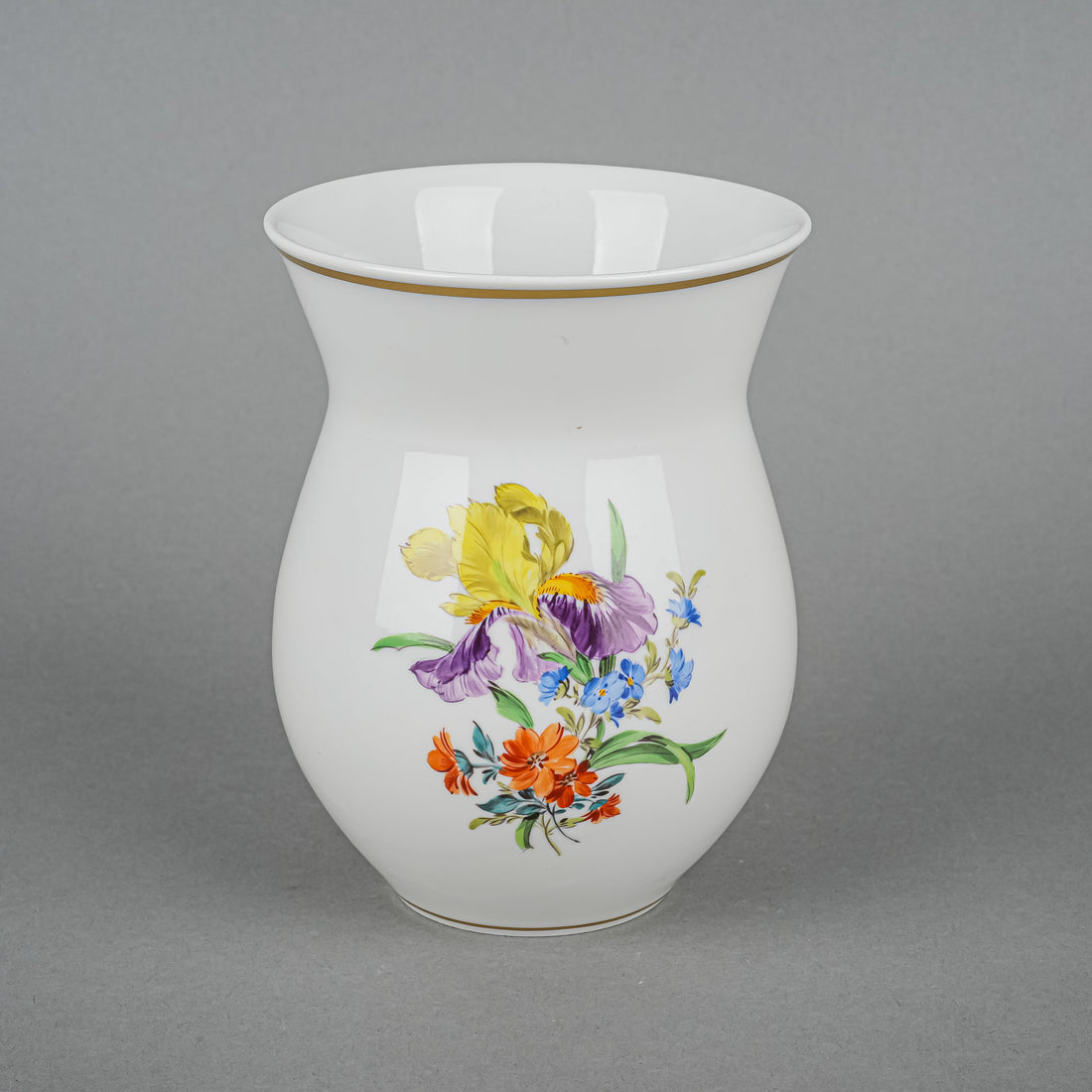 MEISSEN Hand Painted Floral Vase