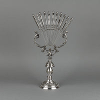 C.R. CARLSTROM Silverplate Fruit Knife Stand & A.G DUFVA Silverplate Knives