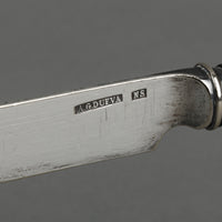 C.R. CARLSTROM Silverplate Fruit Knife Stand & A.G DUFVA Silverplate Knives