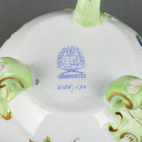 HEREND Queen Victorian Rose Knob Footed Bonboniere 6186