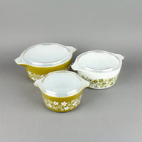 PYREX Spring Blossom Cinderella Covered Casseroles - Set of 3