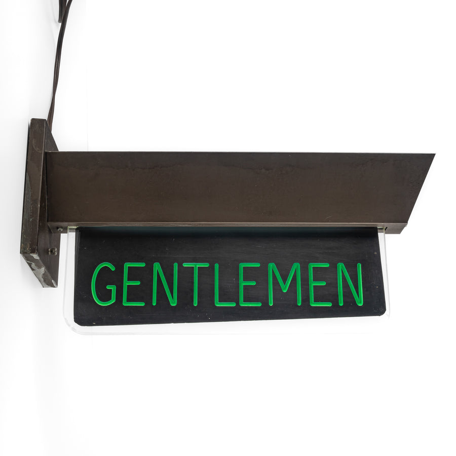 Vintage Illuminated Gentleman's Restroom Sign