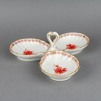 HEREND Chinese Bouquet 3-Section Serving Dish