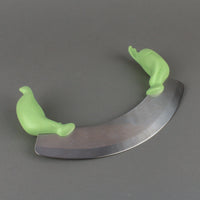 ALESSI 'So & Zo" SP05 Green Stainless Steel Chopping Knife