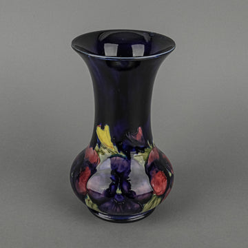 MOORCROFT Pansy Blue Ground Vase