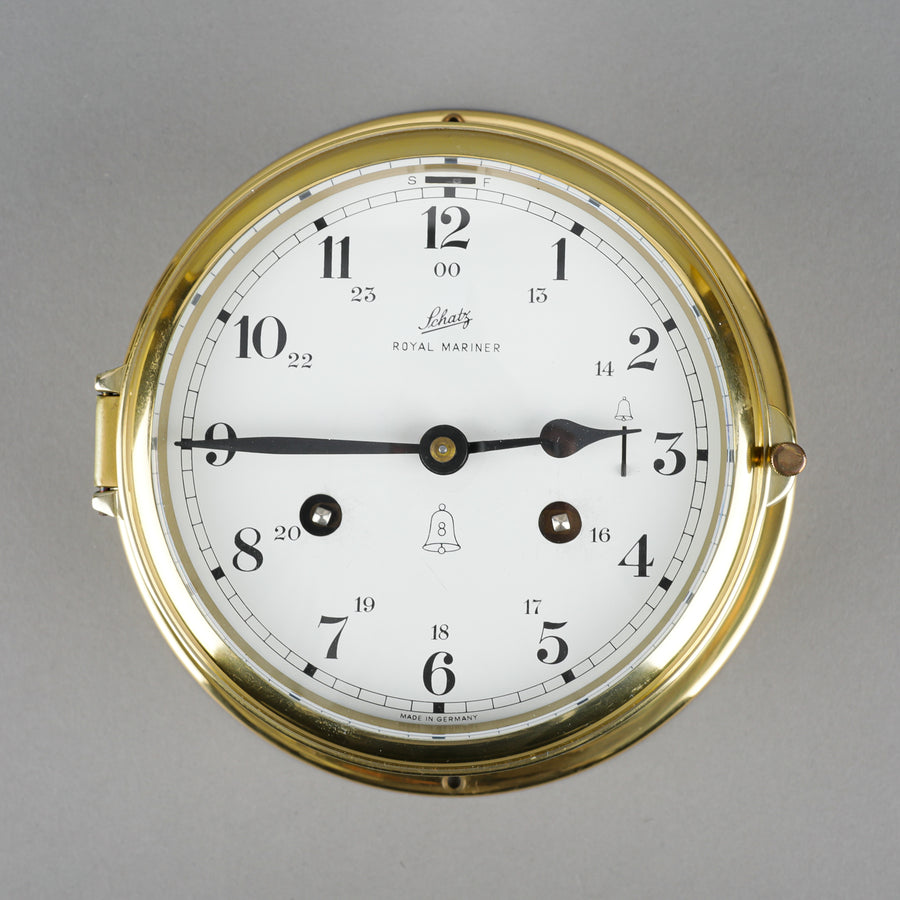SCHATZ Brass Royal Mariner Bell Clock