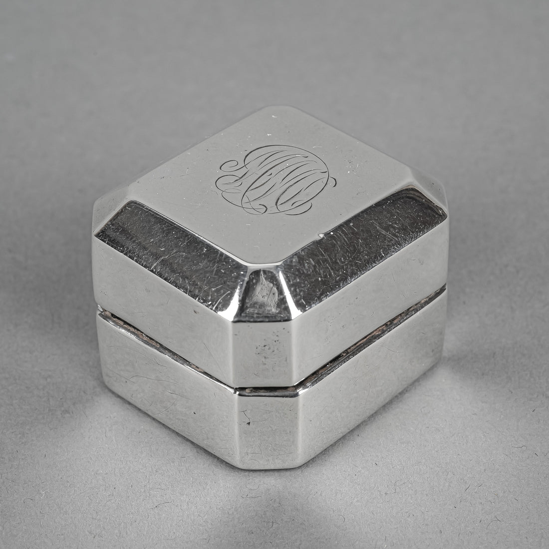 BIRKS Vintage Sterling Silver Rectangular Ring Box - Monogrammed