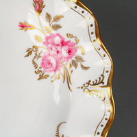 ROYAL CROWN DERBY Royal Pinxton Roses Ruffle Dinner Plates - Set of 2