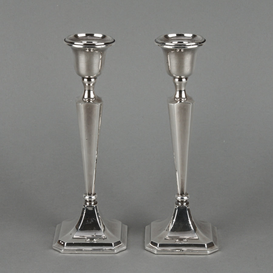 MILLER BROS. Sterling Silver Candlesticks - Set of 2