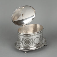 H. WILKINSON & CO. Silverplate Footed Biscuit Box