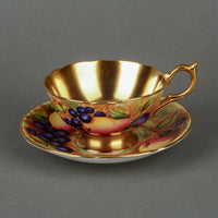 AYNSLEY N. Brunt Gold Orchard Fruit Cup & Saucer