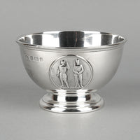 ELKINGTON & CO. Sterling Silver Footed Bowl with Sit Perpetuum Medallion