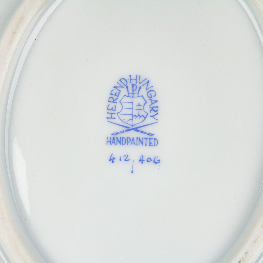 HEREND Chinese Bouquet Oval Tray with Handles 412/406