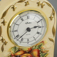 AYNSLEY Orchard Gold Desk Clock  Hand Painted
