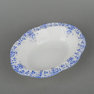SHELLEY Dainty Blue Oval Serving Bowl
