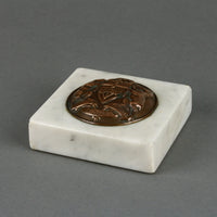 Ontario Coat of Arms Bronze & Marble Paperweight