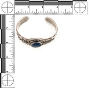 Sterling Silver Oval Lapis Lazuli, Topaz, & Amethyst Cuff Bracelet