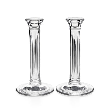 TIFFANY & CO. Doric Greek Column Crystal Candlesticks - Set of 2