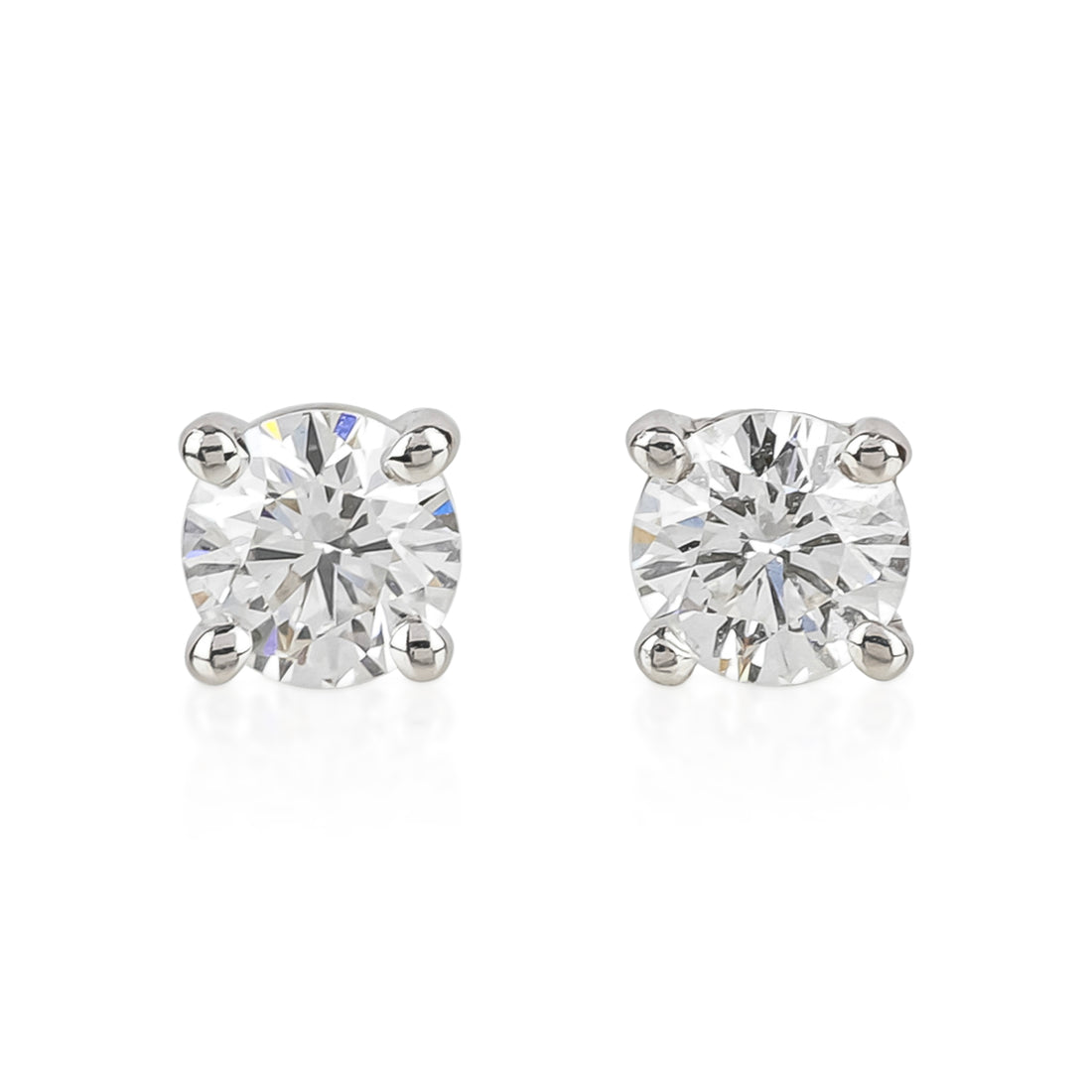 TIFFANY & CO. Platinum 950 Diamond Stud Earrings