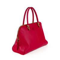 TODS Sella Bugatti Satchel - Fuchsia Pebbled Leather