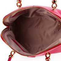 TODS Sella Bugatti Satchel - Fuchsia Pebbled Leather