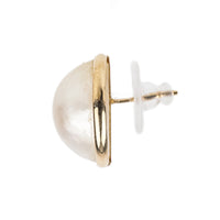 14K Yellow Gold Mabe Pearl Studs