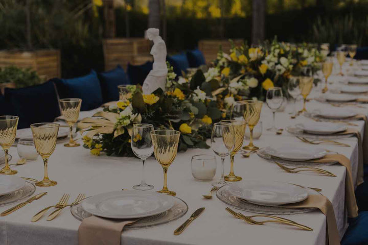fine china placement in a formal table setting
