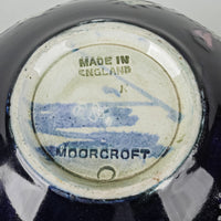 MOORCROFT Pansy Blue Ground Vase H3.5"xD4.5"