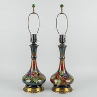 MOORCOFT Orchid Blue/Green Ground Lamps Set of 2