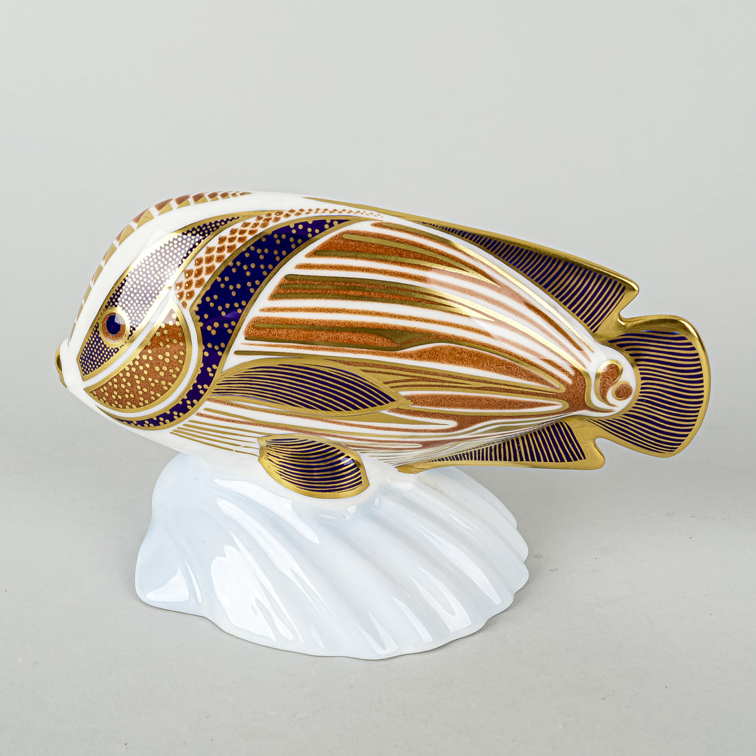 ROYAL CROWN DERBY Paperweight Tropical Fish Sweetlips