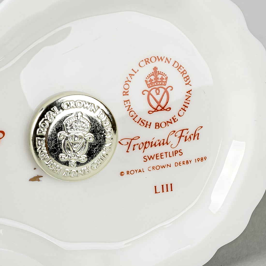 ROYAL CROWN DERBY Paperweight Tropical Fish Sweetlips