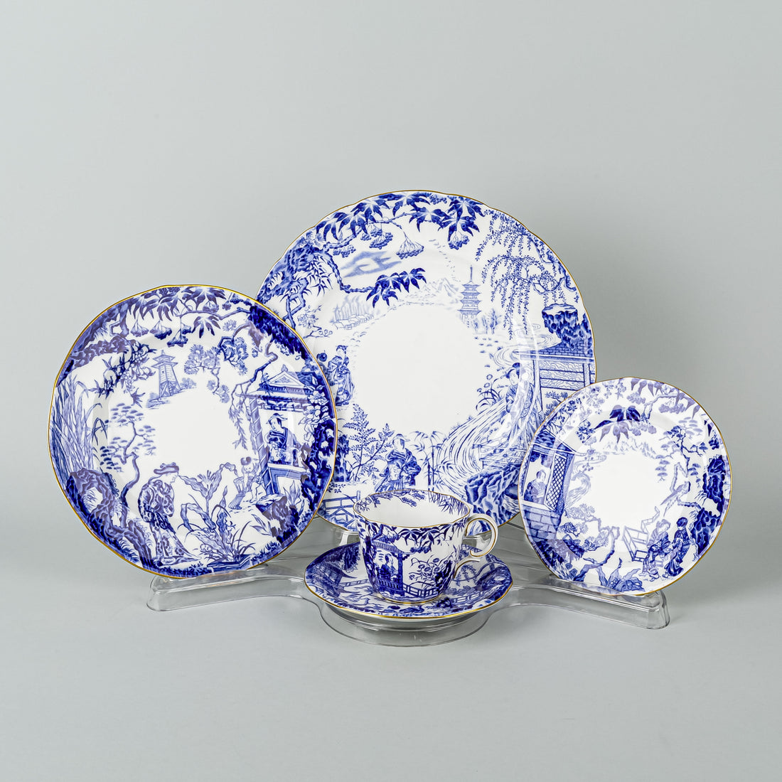 ROYAL CROWN DERBY Mikado Seven Place Settings Plus Extras