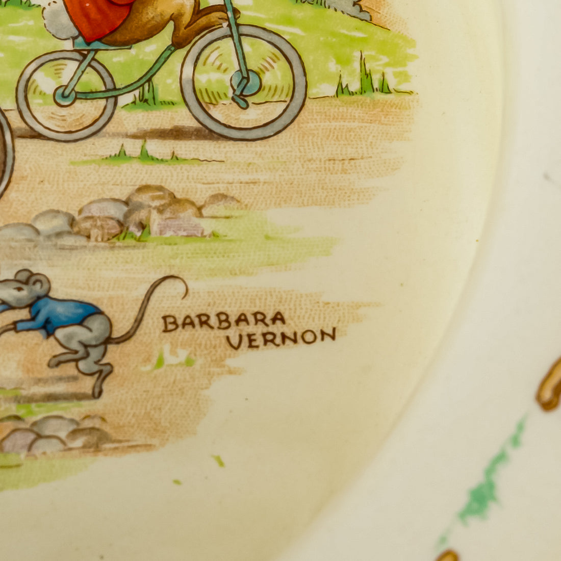 ROYAL DOULTON Barbara Vernon Bunnykins Baby Bowl - Bike Ride