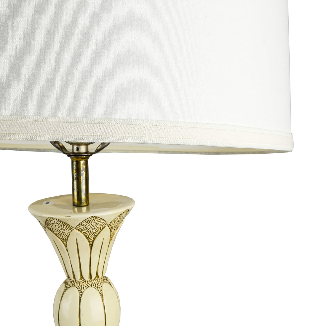 FAIP Vintage Chalkware Lamps With Shades Set of 2