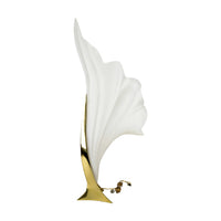 ROUGIER Vintage Brass And Frosted Acrylic Shell Lamp