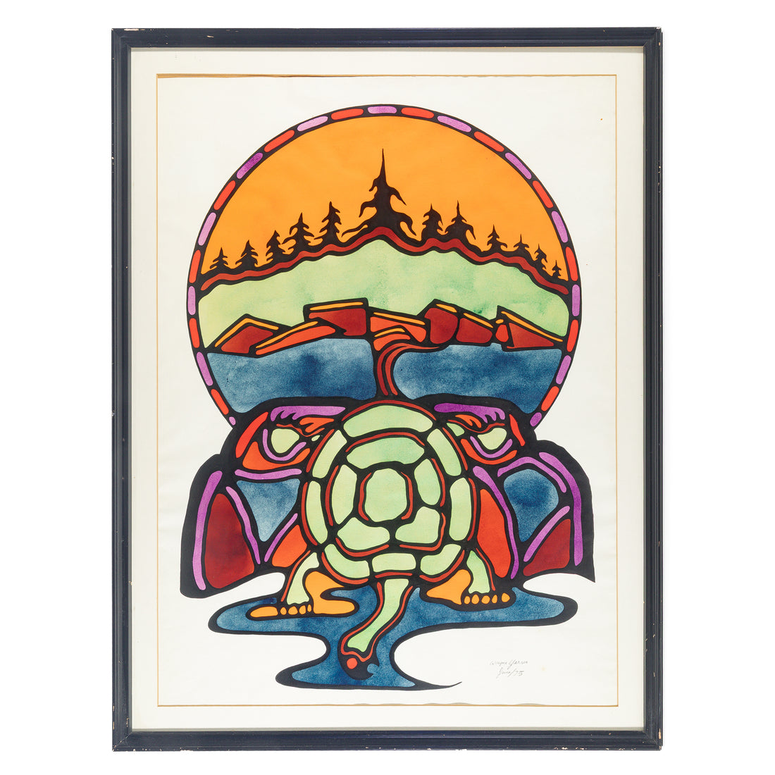 Wayne Yerxa (Little Eagle Reserve 1945-2024) Untitled With Turtle