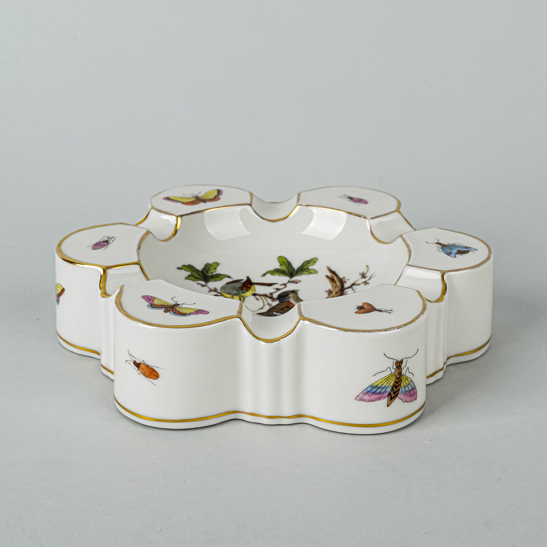 HEREND Rothschild Bird Ashtray 7700