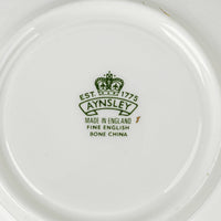 AYNSLEY Cup & Saucer C1033 JA Bailey Cabbage Rose-Cobalt