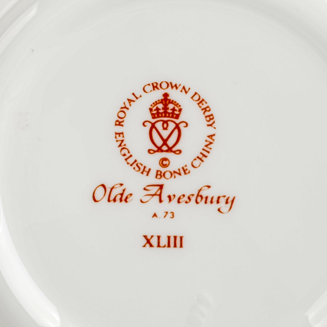 ROYAL CROWN DERBY Olde Avesbury A73 Breakfast Cup & Saucer