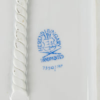 HEREND Chinese Bouquet Pink Open Weave Tray 7390