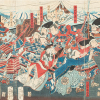 Yoshitoshi Tsukioka (Japanese 1839-1892) Argument Over Oars During Genpei War