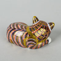 ROYAL CROWN DERBY Paperweight Sleeping Kitten